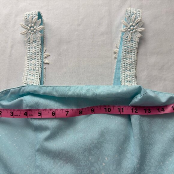 Adorable "Liza" by Lilly Pulitzer Soft Blue Floral Maxi Dress Vintage Size 11-12 - Picture 9 of 16